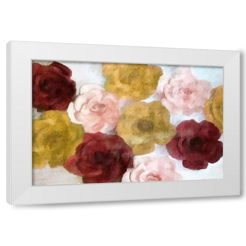Burgandy Bloom White Modern Wood Framed Art Print by Kimberly, Allen