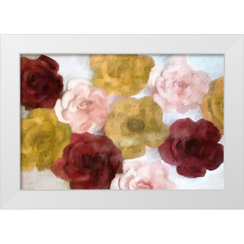 Burgandy Bloom White Modern Wood Framed Art Print by Kimberly, Allen