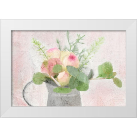 Summer Roses White Modern Wood Framed Art Print by Kimberly, Allen