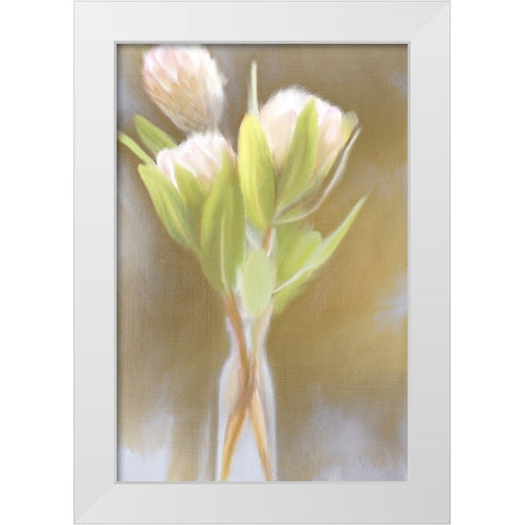 Spring Gold White Modern Wood Framed Art Print by Kimberly, Allen