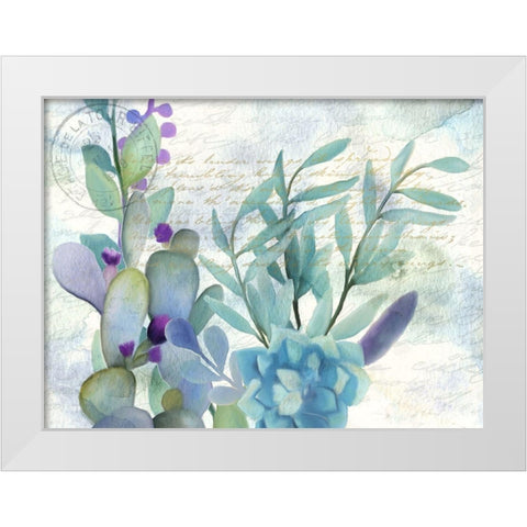 Watercolor Floral 4 White Modern Wood Framed Art Print by Kimberly, Allen