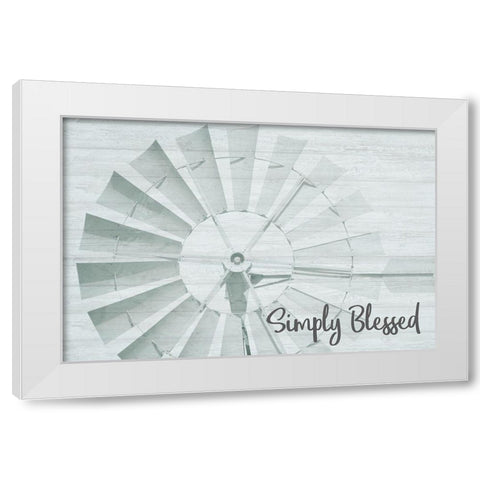 Simply Blessed 1 White Modern Wood Framed Art Print by Kimberly, Allen