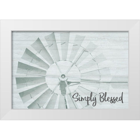 Simply Blessed 1 White Modern Wood Framed Art Print by Kimberly, Allen