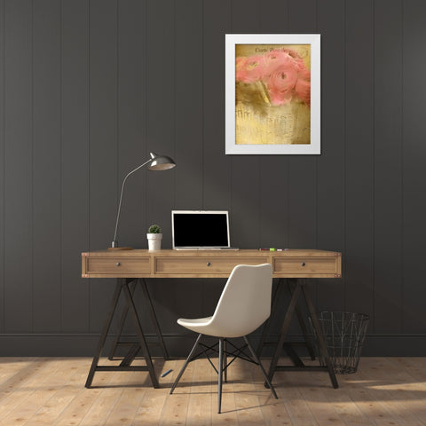 Blooming Basket White Modern Wood Framed Art Print by Allen, Kimberly