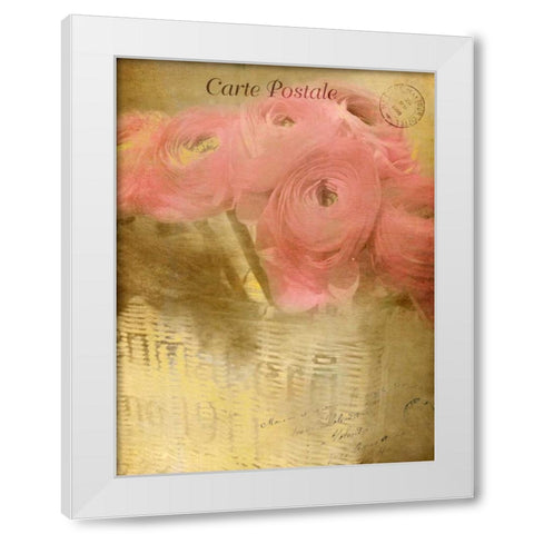 Blooming Basket White Modern Wood Framed Art Print by Allen, Kimberly