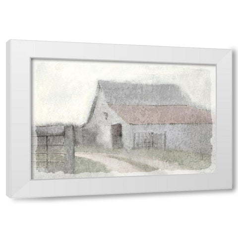 To the Barn White Modern Wood Framed Art Print by Kimberly, Allen