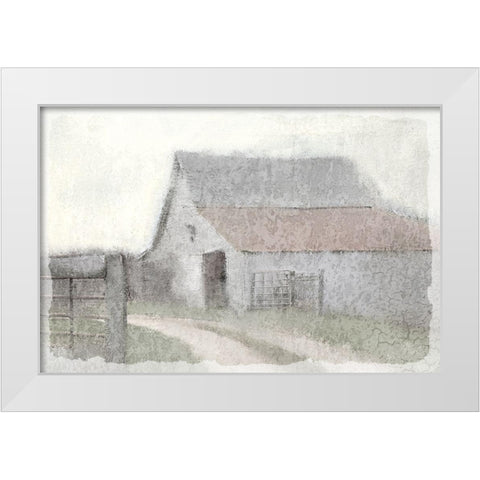 To the Barn White Modern Wood Framed Art Print by Kimberly, Allen