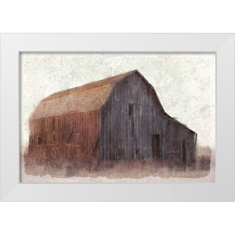 At the Barn White Modern Wood Framed Art Print by Kimberly, Allen