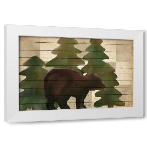 Bear Lodge White Modern Wood Framed Art Print by Kimberly, Allen