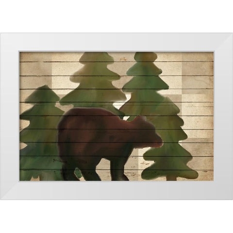 Bear Lodge White Modern Wood Framed Art Print by Kimberly, Allen