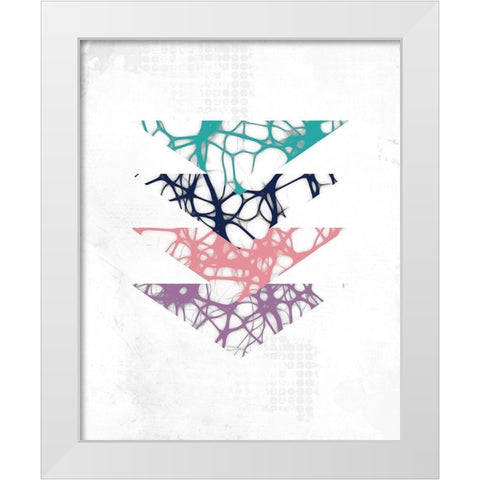 Multi Color 1 White Modern Wood Framed Art Print by Kimberly, Allen