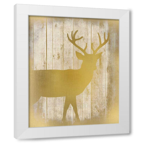 Golden Wildlife 3 White Modern Wood Framed Art Print by Allen, Kimberly