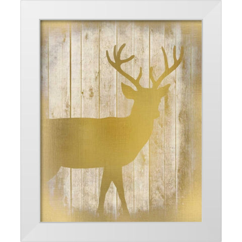 Golden Wildlife 3 White Modern Wood Framed Art Print by Allen, Kimberly