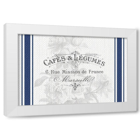 Cafes White Modern Wood Framed Art Print by Kimberly, Allen