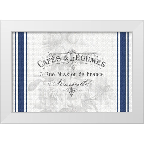 Cafes White Modern Wood Framed Art Print by Kimberly, Allen