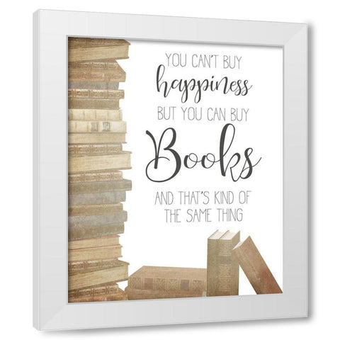 Books White Modern Wood Framed Art Print by Kimberly, Allen