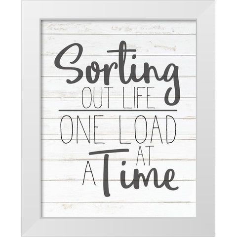 In the Laundry 2 White Modern Wood Framed Art Print by Kimberly, Allen