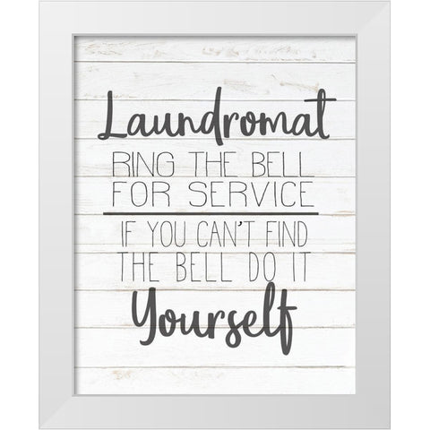 In the Laundry 6 White Modern Wood Framed Art Print by Kimberly, Allen