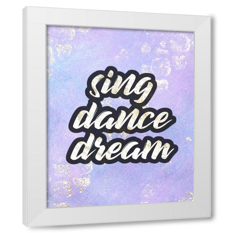 Imagine 1 White Modern Wood Framed Art Print by Kimberly, Allen