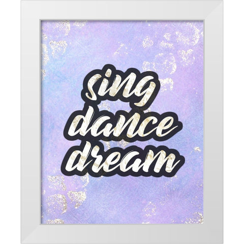 Imagine 1 White Modern Wood Framed Art Print by Kimberly, Allen