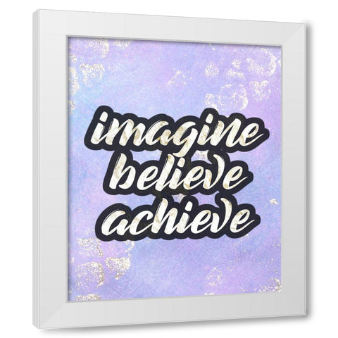 Imagine 3 White Modern Wood Framed Art Print by Kimberly, Allen