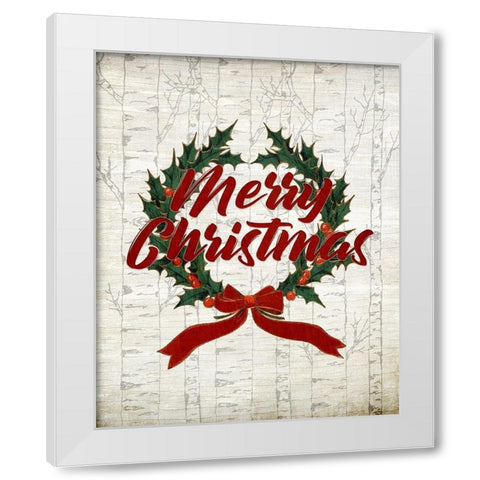 Happy Holidays 3 White Modern Wood Framed Art Print by Kimberly, Allen