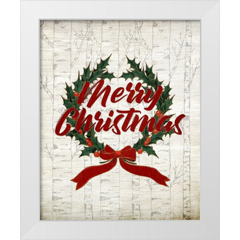 Happy Holidays 3 White Modern Wood Framed Art Print by Kimberly, Allen