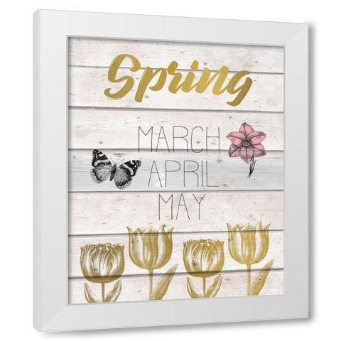 The Seasons 2 White Modern Wood Framed Art Print by Kimberly, Allen