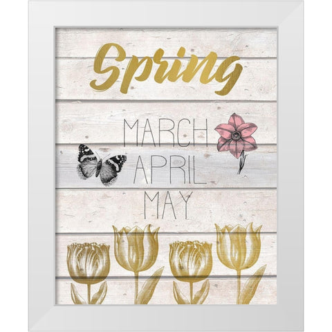 The Seasons 2 White Modern Wood Framed Art Print by Kimberly, Allen