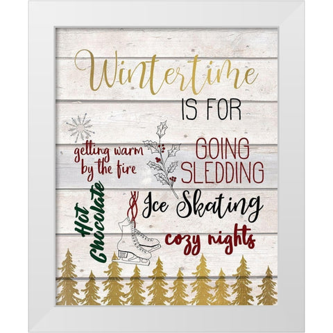 Seasons A White Modern Wood Framed Art Print by Kimberly, Allen