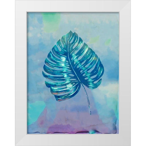 Palm Leaves 1 White Modern Wood Framed Art Print by Allen, Kimberly