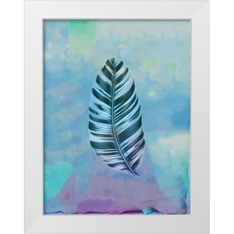 Palm Leaves 3 White Modern Wood Framed Art Print by Allen, Kimberly