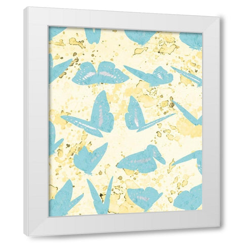 Butterflies in Motion 2 White Modern Wood Framed Art Print by Kimberly, Allen