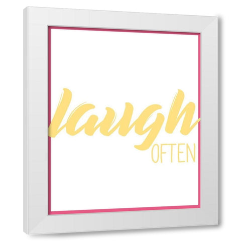 Live Well 2 White Modern Wood Framed Art Print by Kimberly, Allen