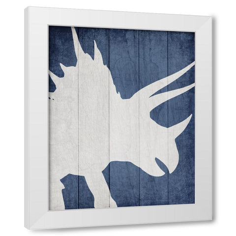 Dino 3 White Modern Wood Framed Art Print by Kimberly, Allen