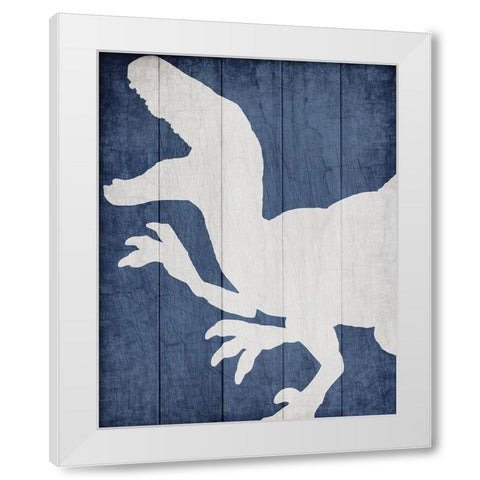 Dino 4 White Modern Wood Framed Art Print by Kimberly, Allen