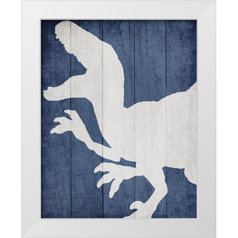 Dino 4 White Modern Wood Framed Art Print by Kimberly, Allen