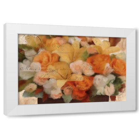 Carte Postale Fall White Modern Wood Framed Art Print by Kimberly, Allen