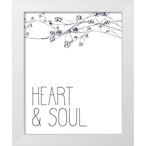 Heart and Soul White Modern Wood Framed Art Print by Kimberly, Allen