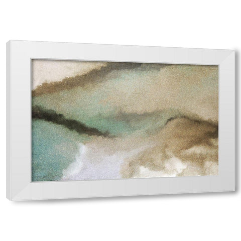 Streams White Modern Wood Framed Art Print by Kimberly, Allen