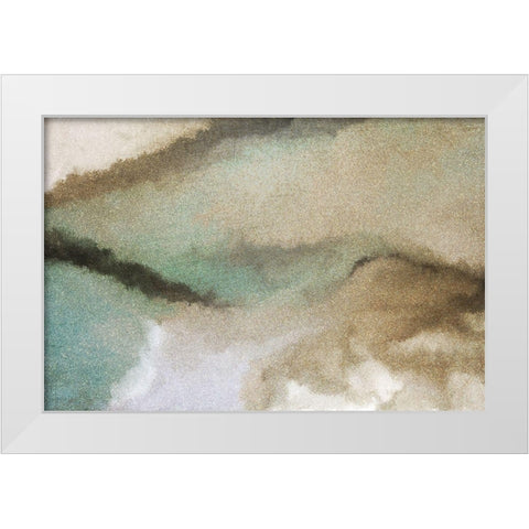 Streams White Modern Wood Framed Art Print by Kimberly, Allen