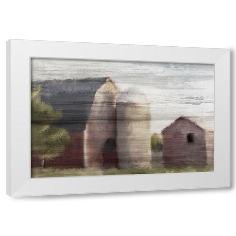 American Farm White Modern Wood Framed Art Print by Kimberly, Allen
