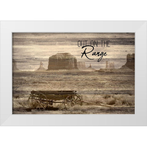 Out on the Range White Modern Wood Framed Art Print by Kimberly, Allen