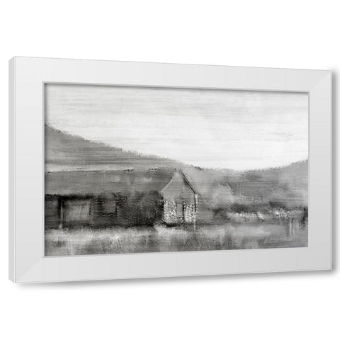 In the Valley White Modern Wood Framed Art Print by Kimberly, Allen