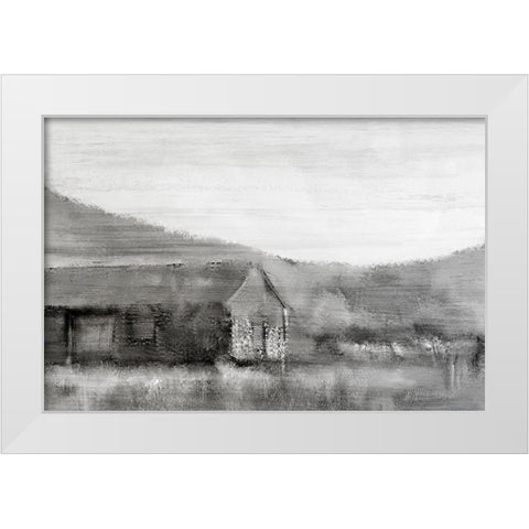 In the Valley White Modern Wood Framed Art Print by Kimberly, Allen