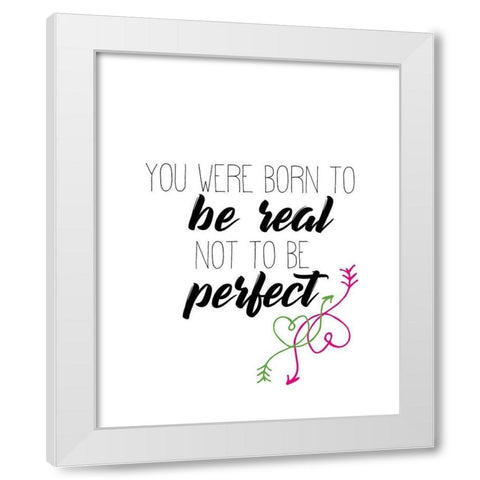 Born to Be White Modern Wood Framed Art Print by Kimberly, Allen