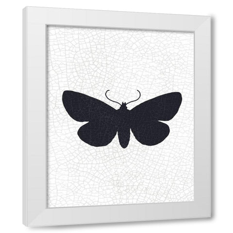 Crackle Wings 1 White Modern Wood Framed Art Print by Kimberly, Allen
