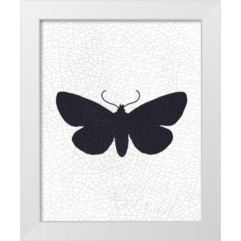 Crackle Wings 1 White Modern Wood Framed Art Print by Kimberly, Allen