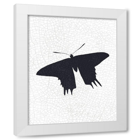 Crackle Wings 3 White Modern Wood Framed Art Print by Kimberly, Allen