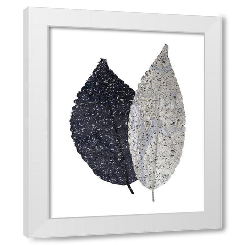 Spotted Leaves 2 White Modern Wood Framed Art Print by Kimberly, Allen